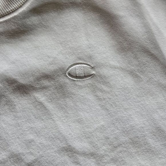 CHAMPION Essential Pullover Swestshirt In  Cream Size Large Unisex - Picture 6 of 12